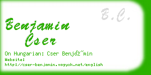 benjamin cser business card